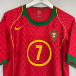 Shop 2004/05 PORTUGAL FIGO #7 HOME SHIRT (M) NIKE, classic football shirts, vintage football shirts & retro soccer jerseys at Cult Kits