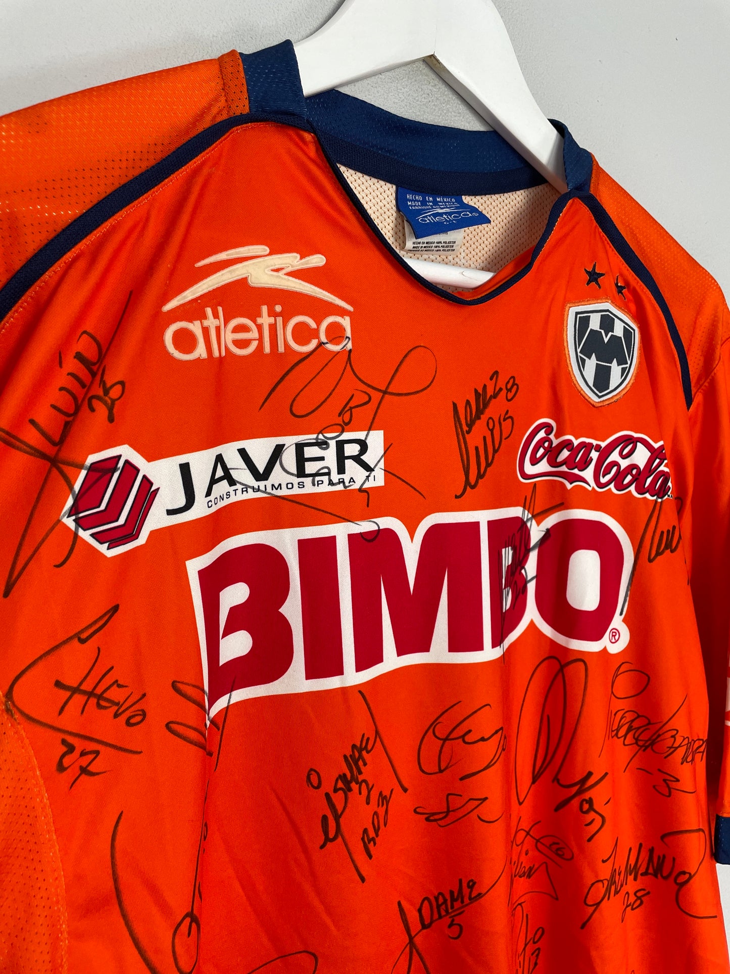 2004/05 MONTERREY *SQUAD SIGNED* AWAY SHIRT (L) ATLETICA