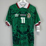 Shop 1998 Mexico Blanco #11 *Reissue* Home (Multiple Sizes) ABA Sport, classic football shirts, vintage football shirts & retro soccer jerseys at Cult Kits