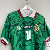 Shop 1998 Mexico Blanco #11 *Reissue* Home (Multiple Sizes) ABA Sport, classic football shirts, vintage football shirts & retro soccer jerseys at Cult Kits
