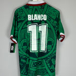 Shop 1998 Mexico Blanco #11 *Reissue* Home (Multiple Sizes) ABA Sport, classic football shirts, vintage football shirts & retro soccer jerseys at Cult Kits