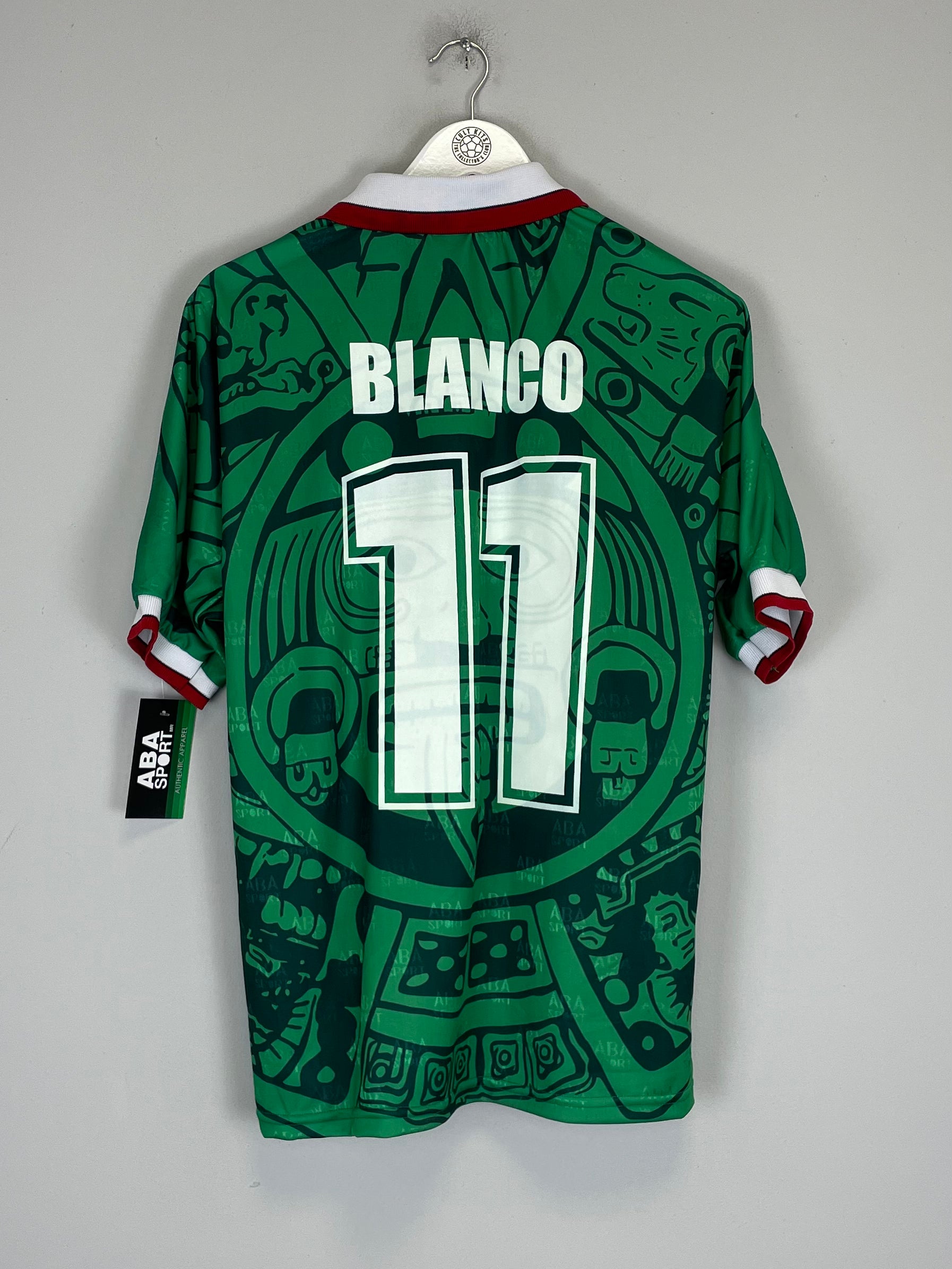 Shop 1998 Mexico Blanco #11 *Reissue* Home (Multiple Sizes) ABA Sport, classic football shirts, vintage football shirts & retro soccer jerseys at Cult Kits