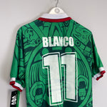 Shop 1998 Mexico Blanco #11 *Reissue* Home (Multiple Sizes) ABA Sport, classic football shirts, vintage football shirts & retro soccer jerseys at Cult Kits