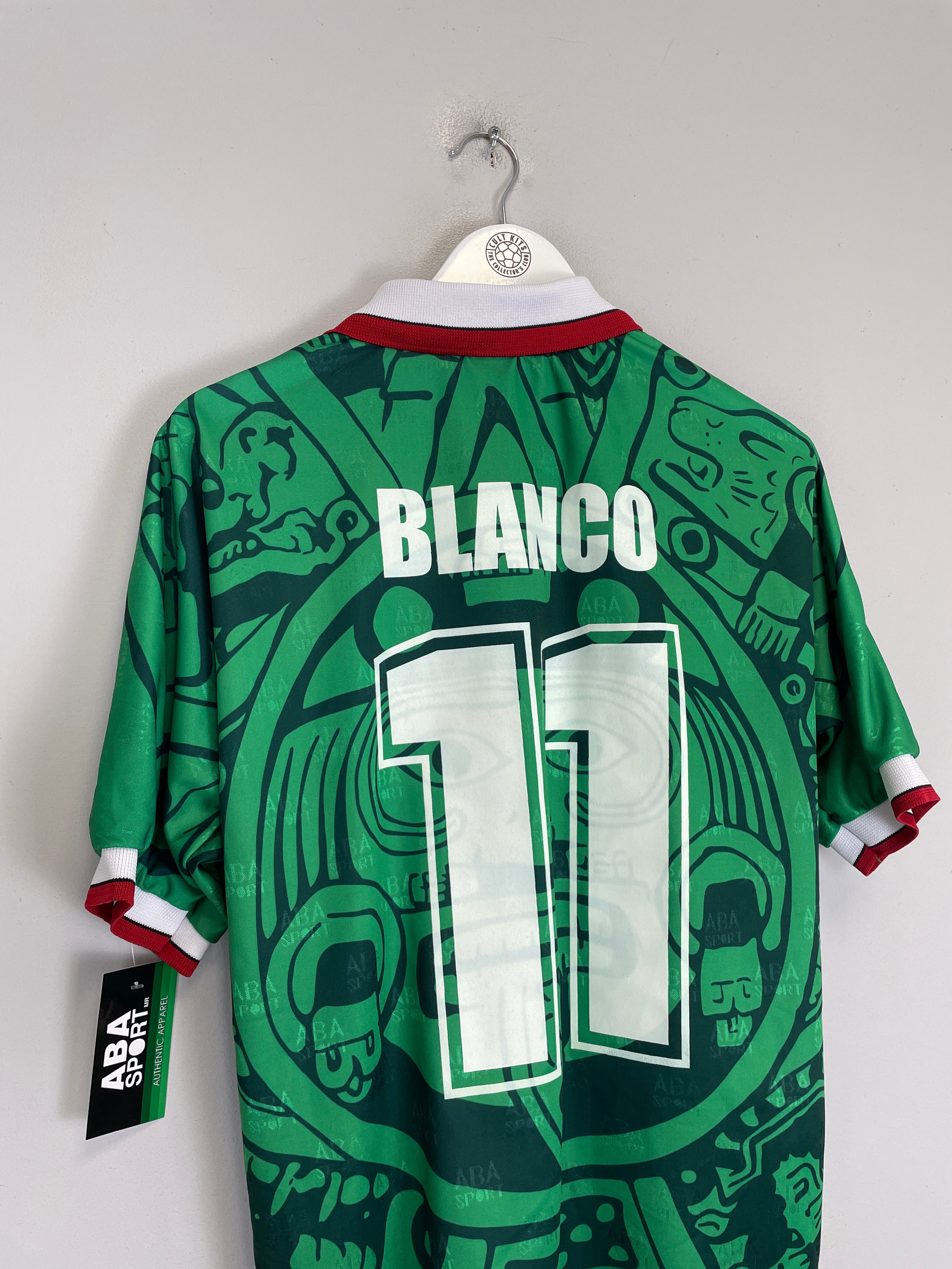 Shop 1998 Mexico Blanco #11 *Reissue* Home (Multiple Sizes) ABA Sport, classic football shirts, vintage football shirts & retro soccer jerseys at Cult Kits