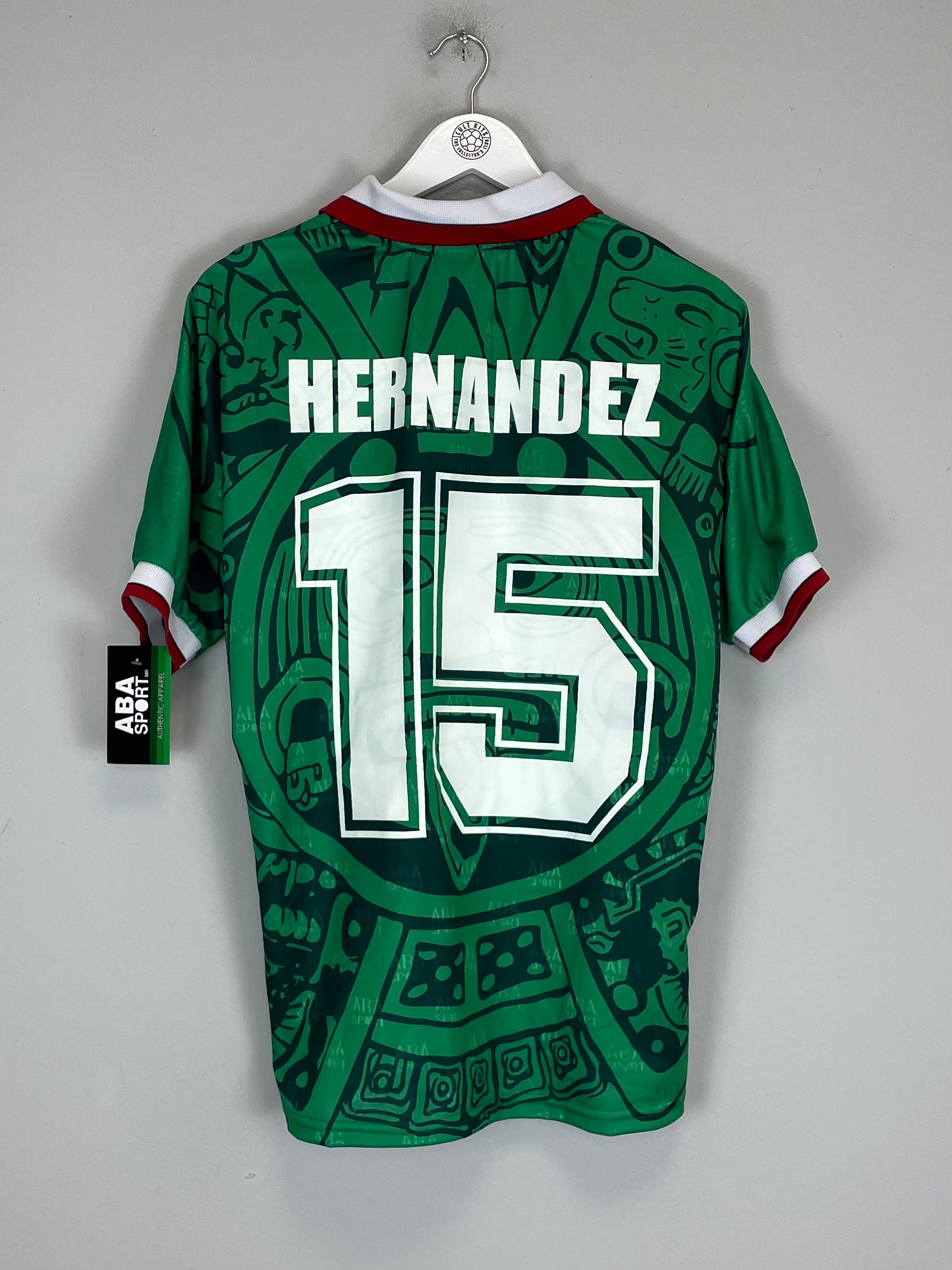 Shop 1998 Mexico Hernandez #15 *Reissue* Home (Multiple Sizes) ABA Sport, classic football shirts, vintage football shirts & retro soccer jerseys at Cult Kits