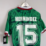 Shop 1998 Mexico Hernandez #15 *Reissue* Home (Multiple Sizes) ABA Sport, classic football shirts, vintage football shirts & retro soccer jerseys at Cult Kits