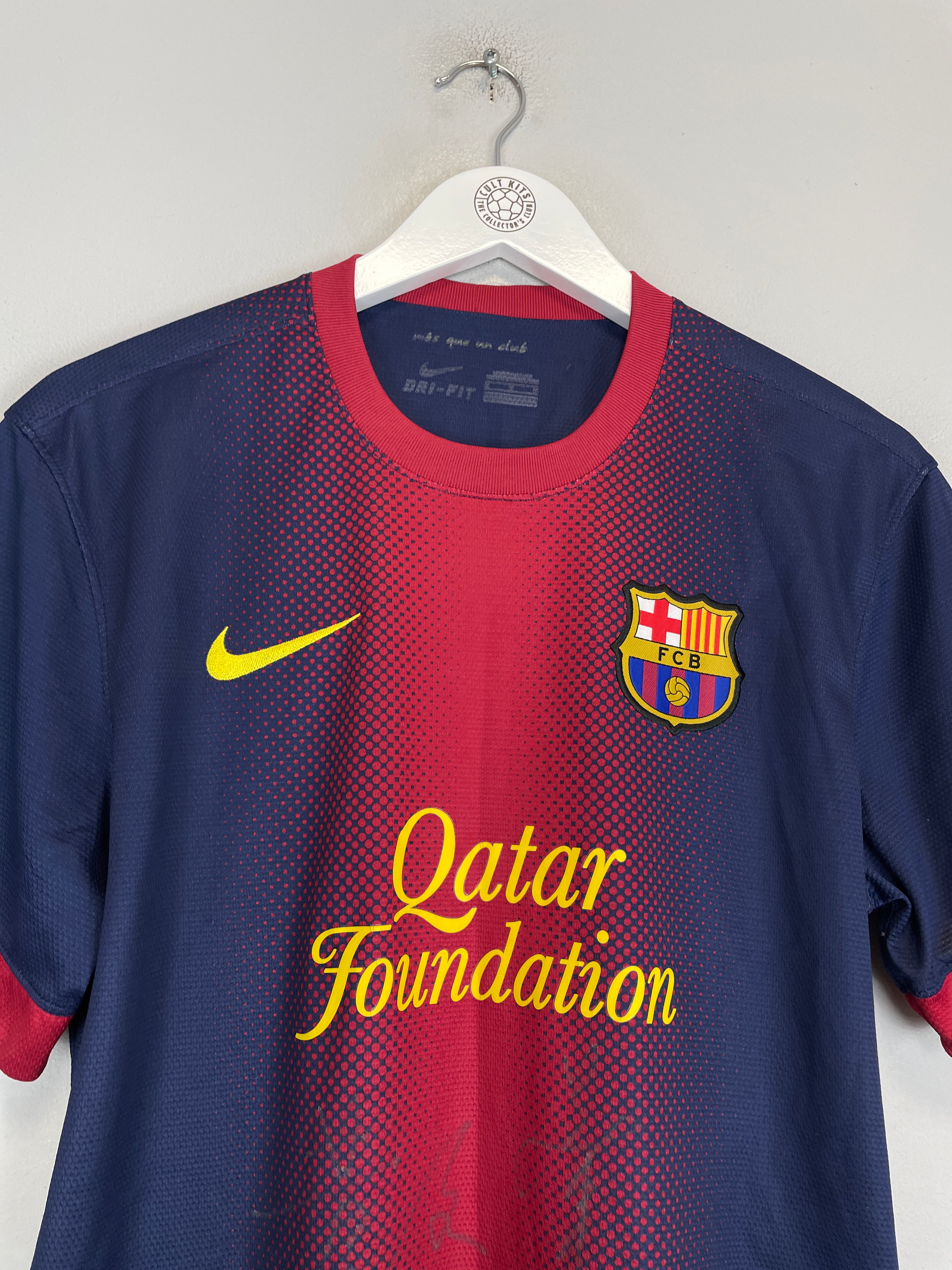 Shop 2012/13 BARCELONA HOME SHIRT (M) NIKE, classic football shirts, vintage football shirts & retro soccer jerseys at Cult Kits