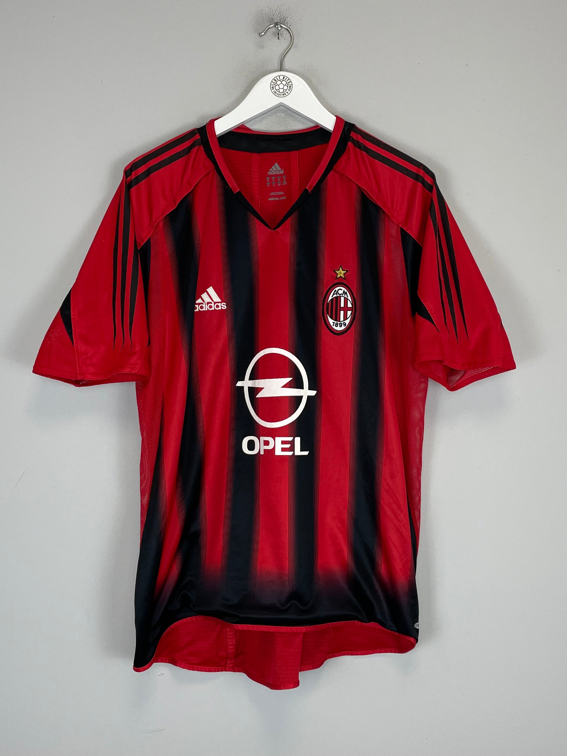 Shop 2004/05 AC MILAN KAKA #22 *PLAYER ISSUE* HOME SHIRT (XL) ADIDAS, classic football shirts, vintage football shirts & retro soccer jerseys at Cult Kits