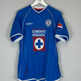 2002/03 CRUZ AZUL HOME SHIRT (L) UMBRO