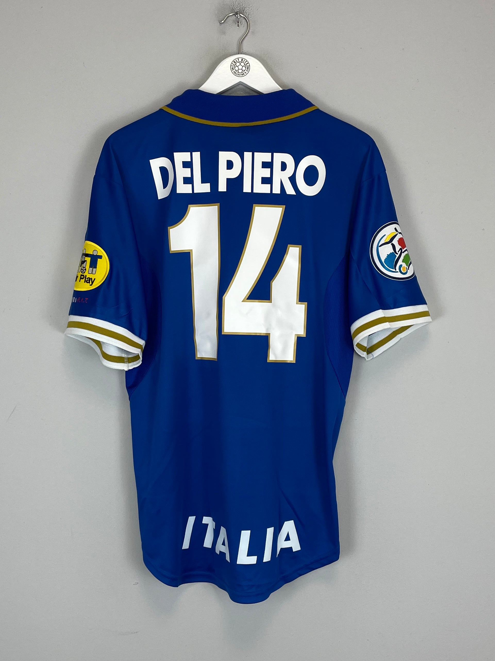 Shop 1996/97 ITALY DEL PIERO #14 HOME SHIRT (L) NIKE, classic football shirts, vintage football shirts & retro soccer jerseys at Cult Kits