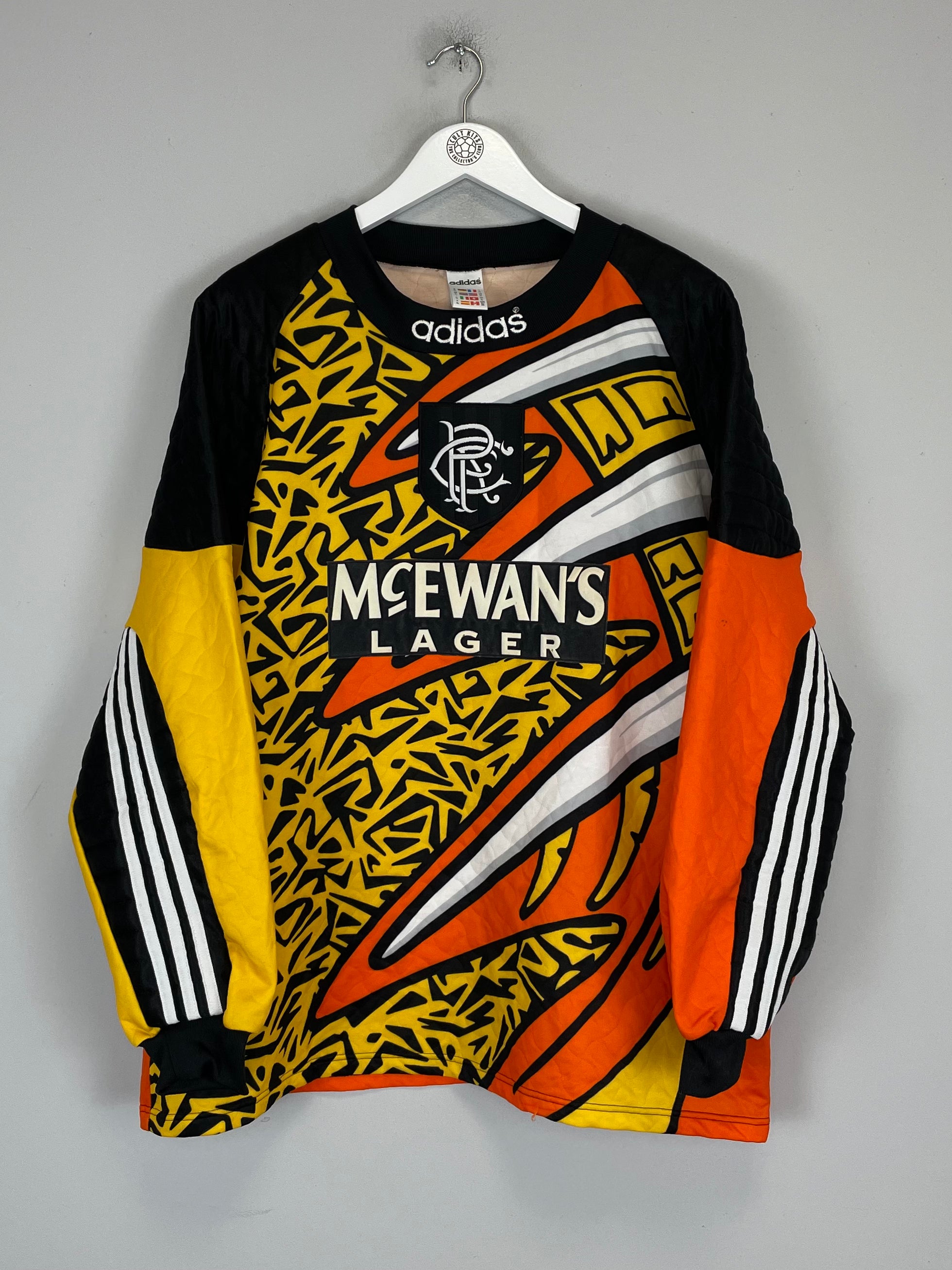 Shop 1995/96 RANGERS GK SHIRT (XL) ADIDAS, classic football shirts, vintage football shirts & retro soccer jerseys at Cult Kits