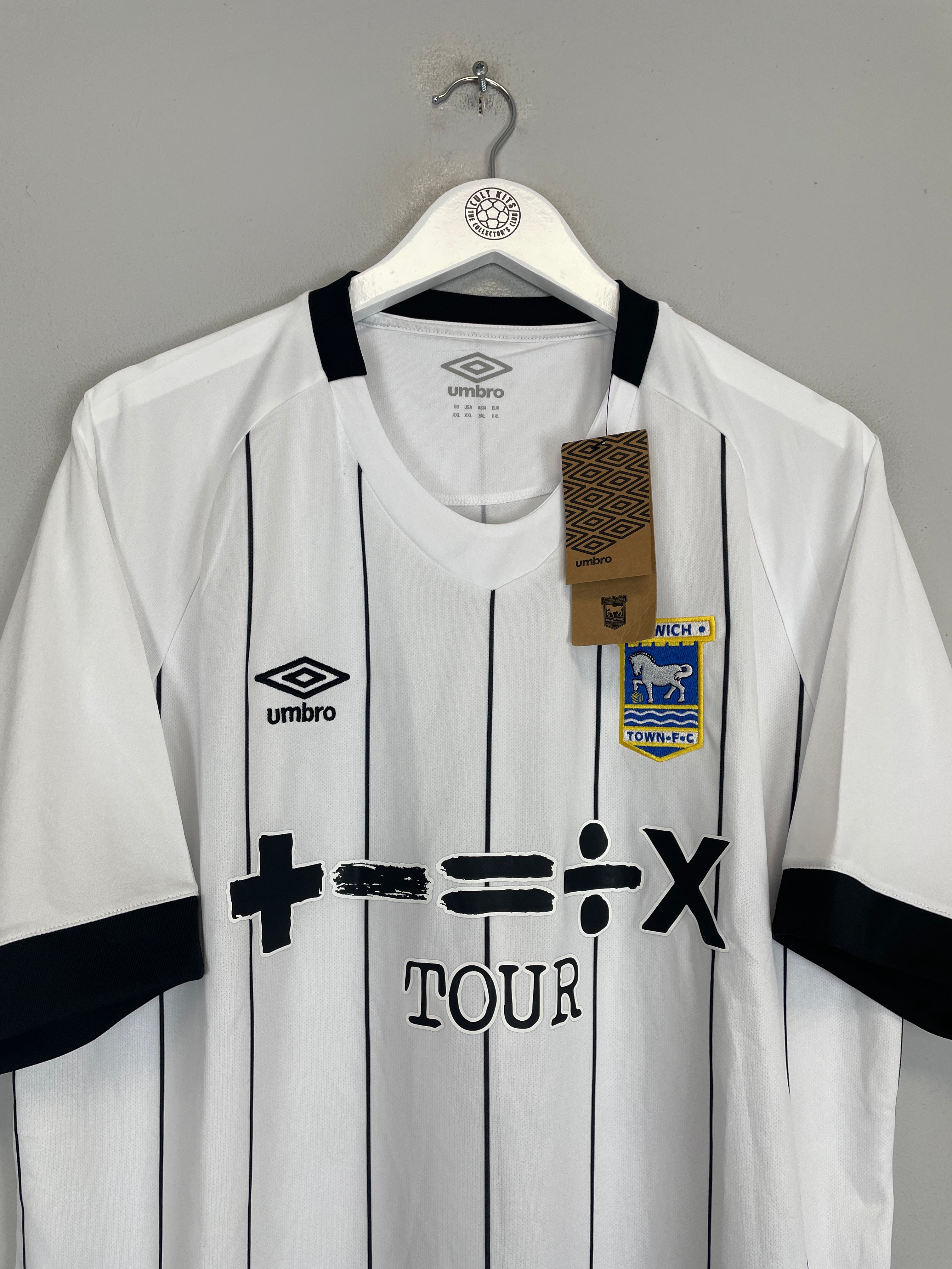 Shop 2023/24 IPSWICH TOWN MOORE #24 *BNWT* AWAY SHIRT (XXL) UMBRO, classic football shirts, vintage football shirts & retro soccer jerseys at Cult Kits