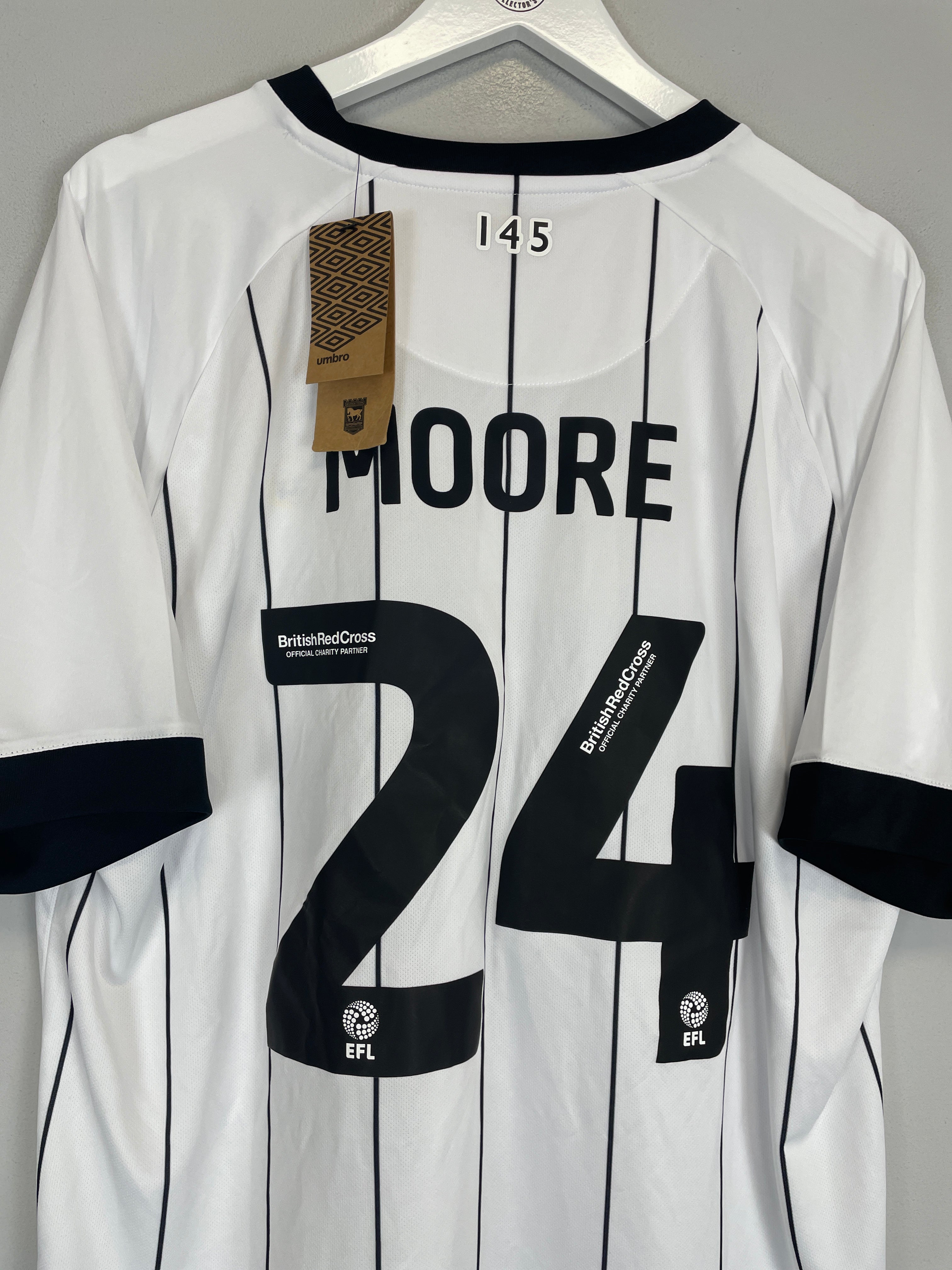 Shop 2023/24 IPSWICH TOWN MOORE #24 *BNWT* AWAY SHIRT (XXL) UMBRO, classic football shirts, vintage football shirts & retro soccer jerseys at Cult Kits