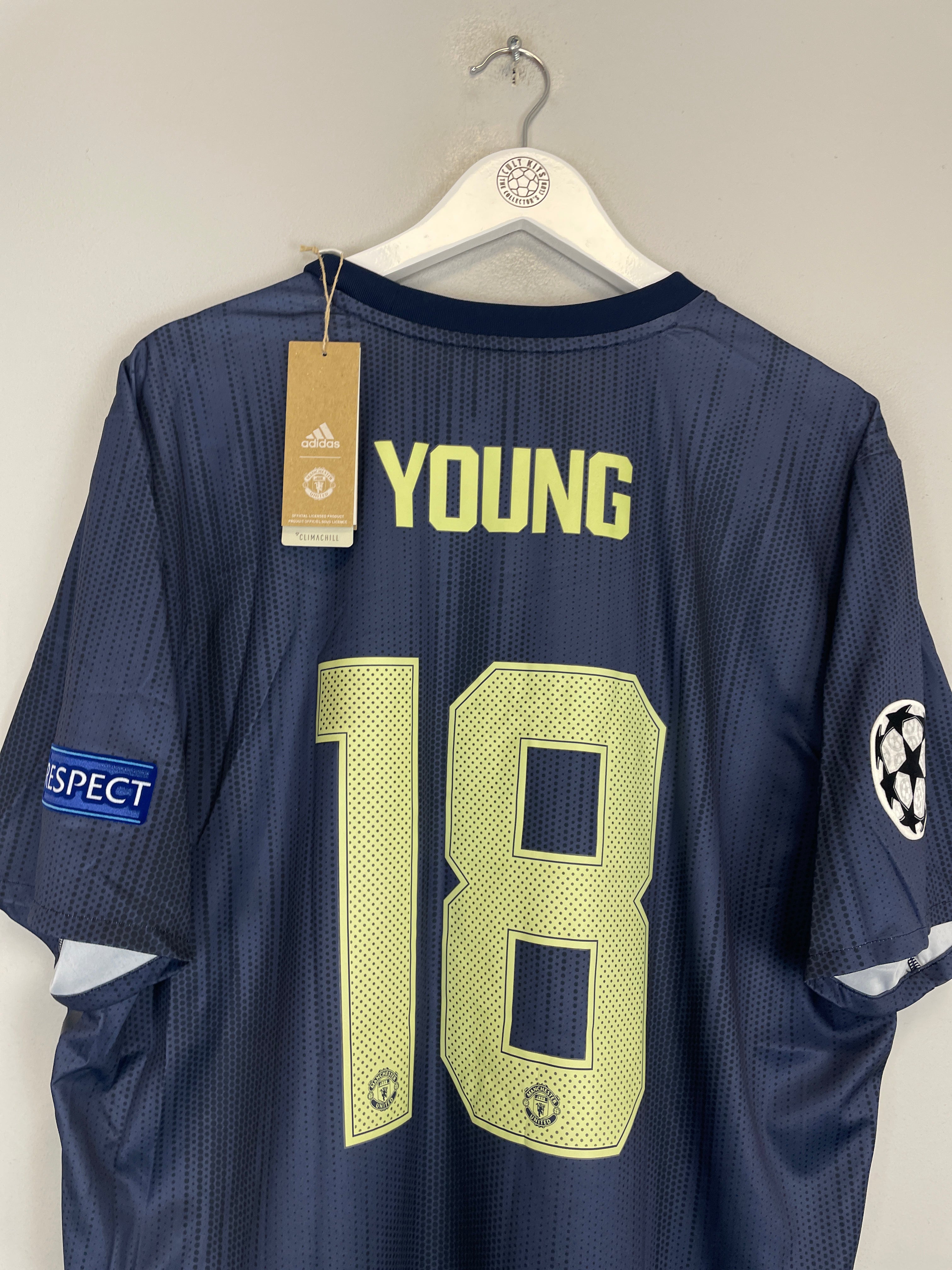 Shop 2018/19 MANCHESTER UNITED YOUNG #18 *BNWT* AUTHENTIC C/L THIRD SHIRT (XXL) ADIDAS, classic football shirts, vintage football shirts & retro soccer jerseys at Cult Kits
