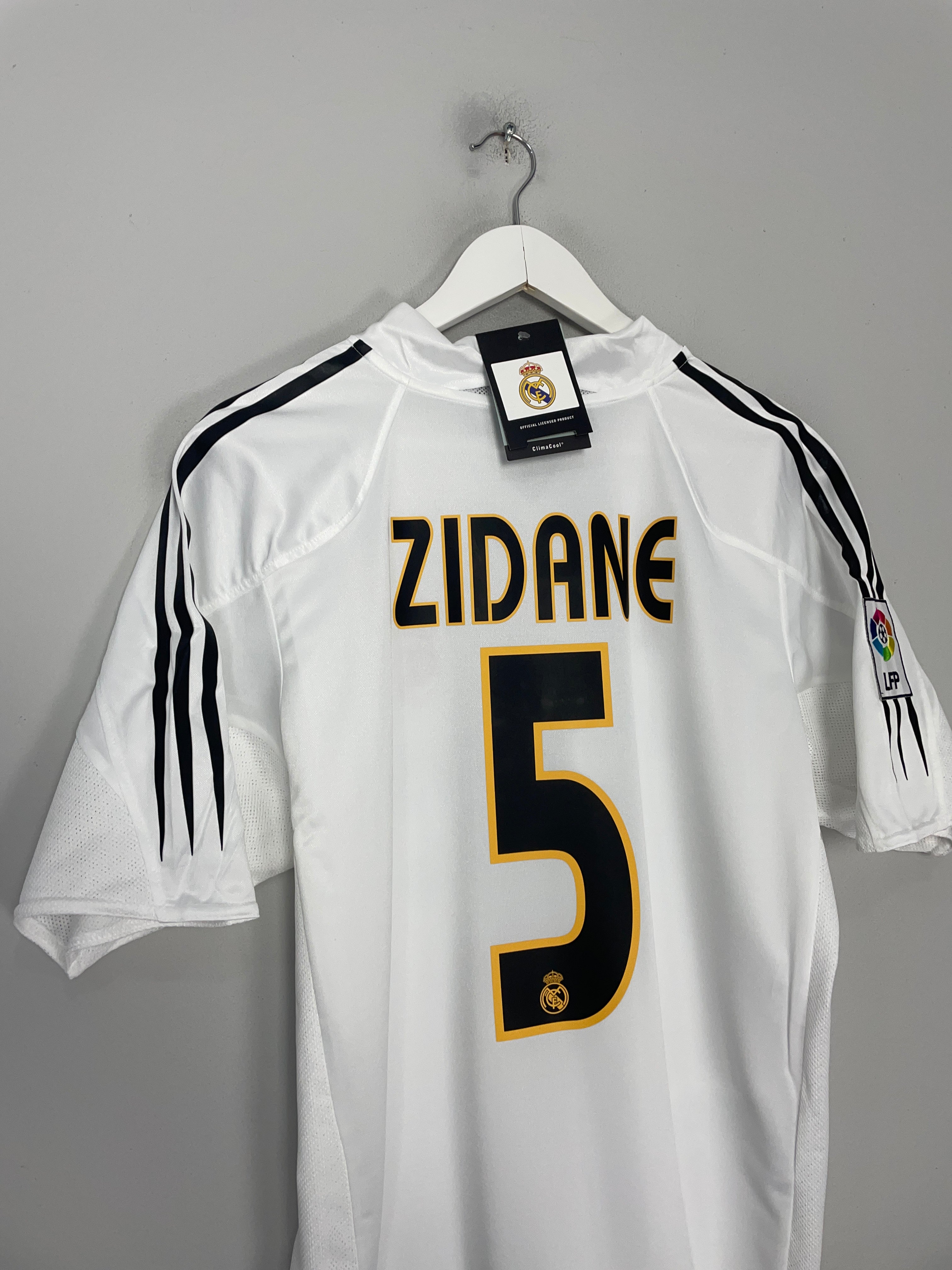 Shop 2004/05 REAL MADRID ZIDANE #5 *BNWT* HOME SHIRT (MULTIPLE SIZES) ADIDAS, classic football shirts, vintage football shirts & retro soccer jerseys at Cult Kits