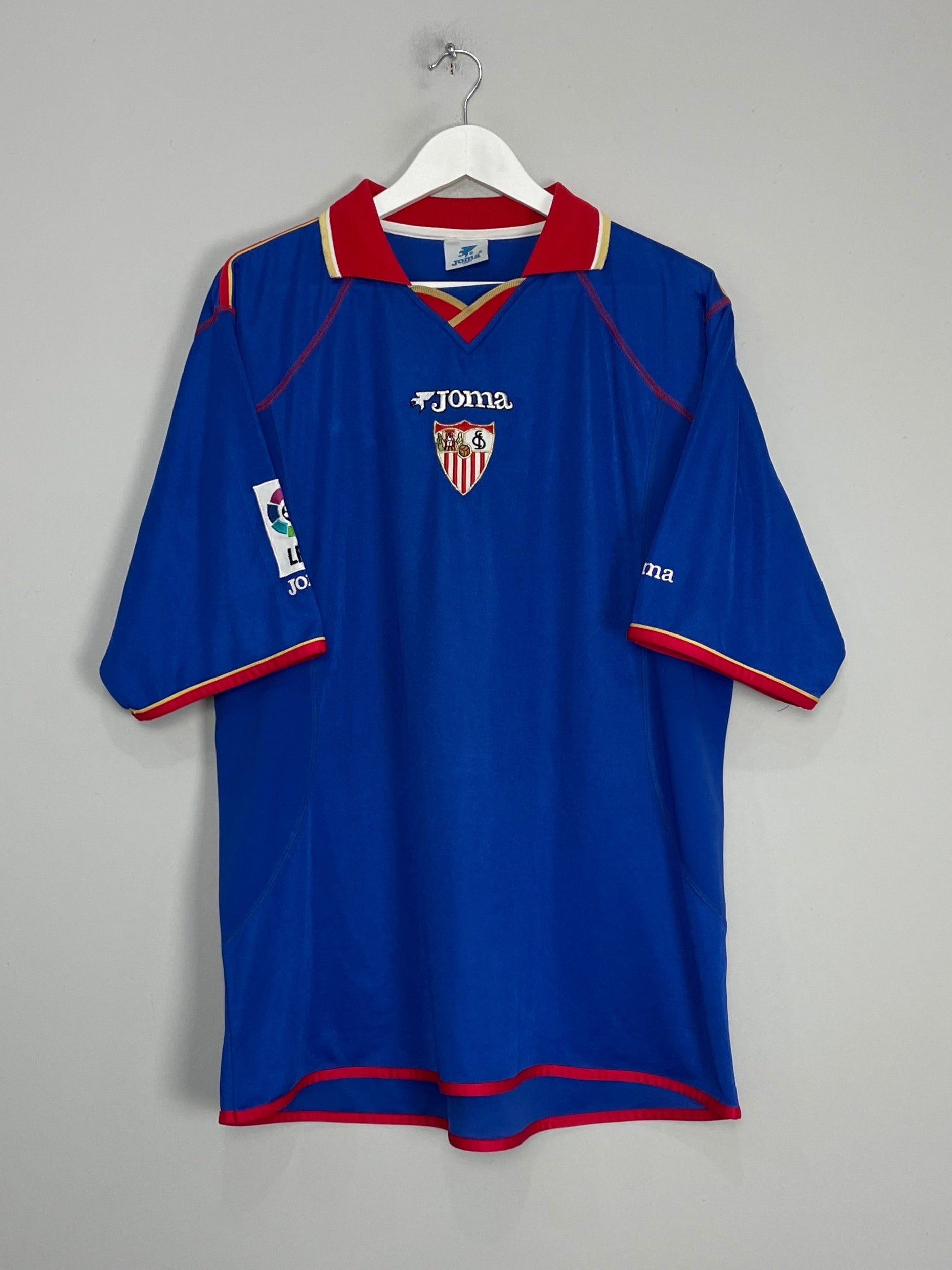 Shop 2001/02 SEVILLA THIRD SHIRT (XL) JOMA, classic football shirts, vintage football shirts & retro soccer jerseys at Cult Kits