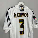 Shop 2004/05 REAL MADRID R.CARLOS #3 *BNWT* HOME SHIRT (MULTIPLE SIZES) ADIDAS, classic football shirts, vintage football shirts & retro soccer jerseys at Cult Kits