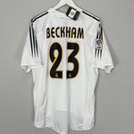 Shop 2004/05 REAL MADRID BECKHAM #23 *BNWT* HOME SHIRT (MULTIPLE SIZES) ADIDAS, classic football shirts, vintage football shirts & retro soccer jerseys at Cult Kits