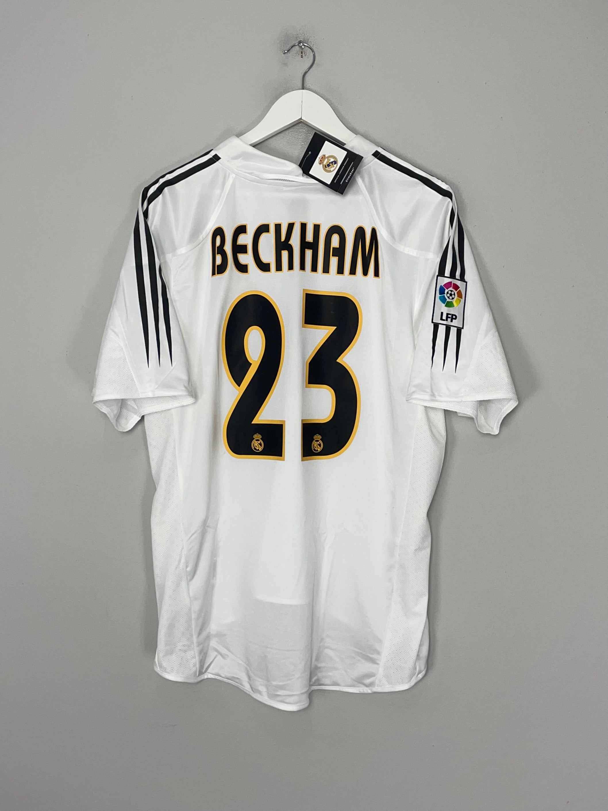 Shop 2004/05 REAL MADRID BECKHAM #23 *BNWT* HOME SHIRT (MULTIPLE SIZES) ADIDAS, classic football shirts, vintage football shirts & retro soccer jerseys at Cult Kits