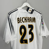 Shop 2004/05 REAL MADRID BECKHAM #23 *BNWT* HOME SHIRT (MULTIPLE SIZES) ADIDAS, classic football shirts, vintage football shirts & retro soccer jerseys at Cult Kits