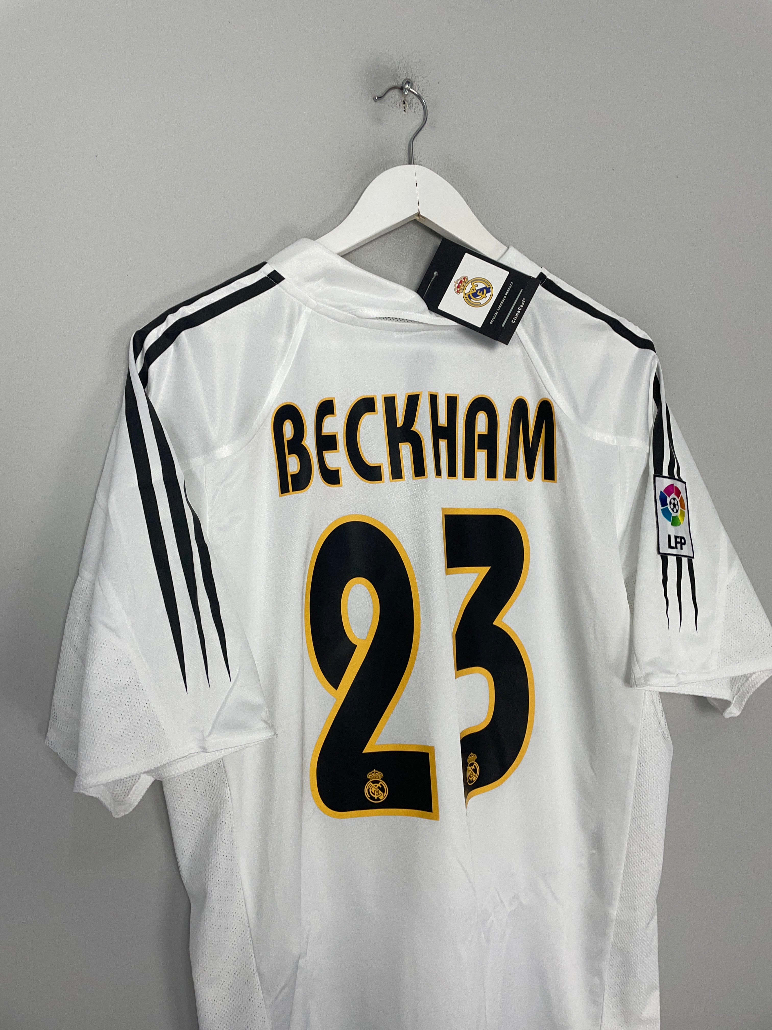 Shop 2004/05 REAL MADRID BECKHAM #23 *BNWT* HOME SHIRT (MULTIPLE SIZES) ADIDAS, classic football shirts, vintage football shirts & retro soccer jerseys at Cult Kits