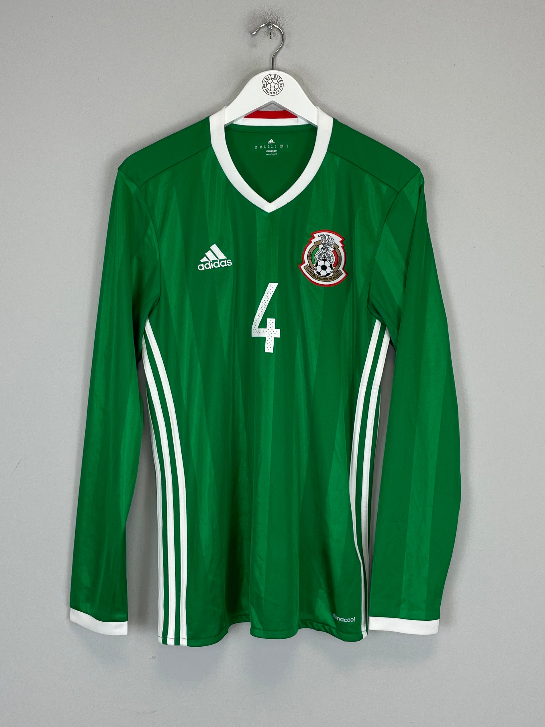 Shop 2016/17 MEXICO R.MARQUEZ #4 L/S HOME SHIRT (M) ADIDAS, classic football shirts, vintage football shirts & retro soccer jerseys at Cult Kits