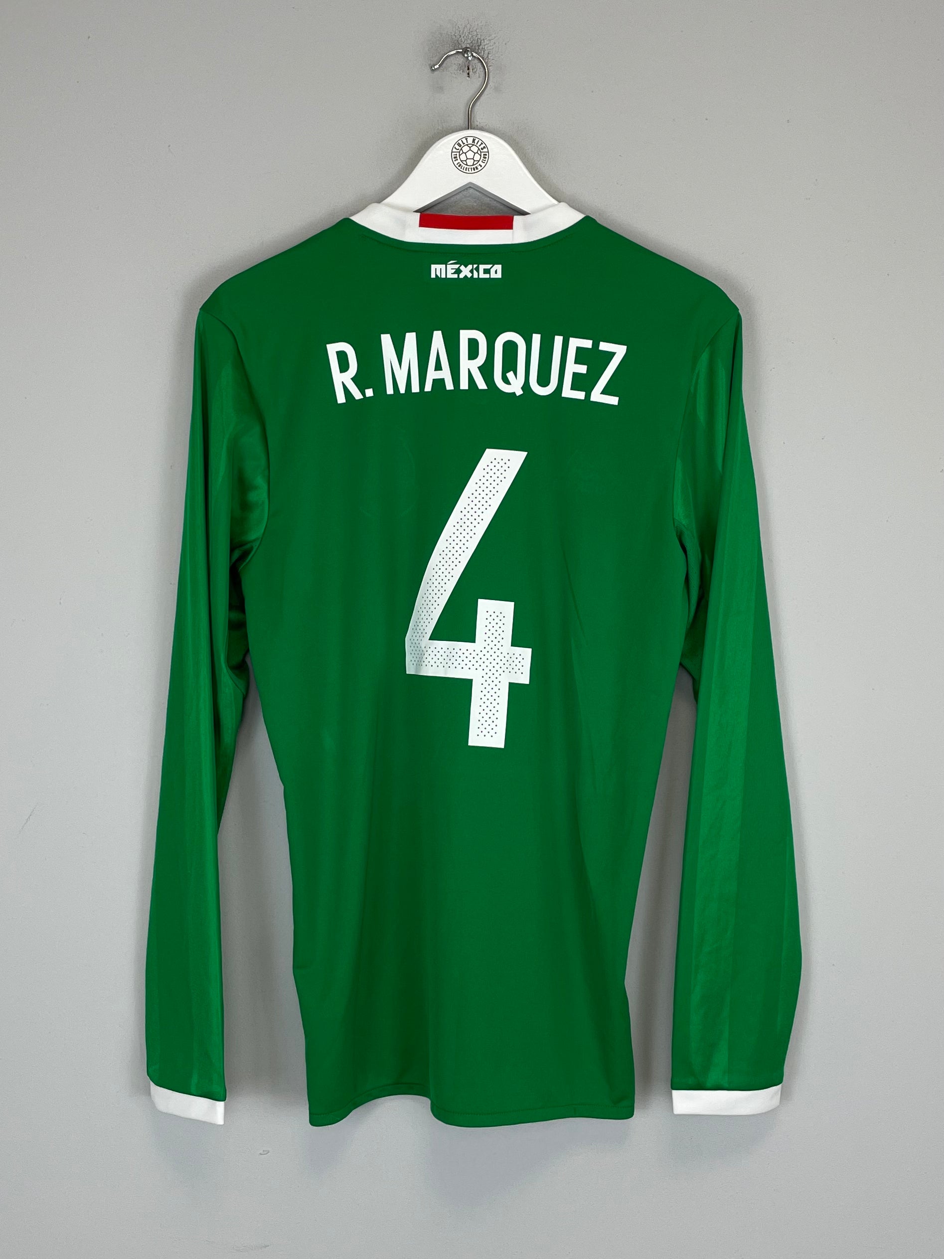 Shop 2016/17 MEXICO R.MARQUEZ #4 L/S HOME SHIRT (M) ADIDAS, classic football shirts, vintage football shirts & retro soccer jerseys at Cult Kits