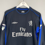 Shop 2002/04 CHELSEA ZOLA #25 L/S AWAY SHIRT (M) UMBRO, classic football shirts, vintage football shirts & retro soccer jerseys at Cult Kits