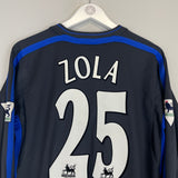 Shop 2002/04 CHELSEA ZOLA #25 L/S AWAY SHIRT (M) UMBRO, classic football shirts, vintage football shirts & retro soccer jerseys at Cult Kits