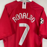 Shop 2007/08 MANCHESTER UNITED RONALDO #7 *C/L FINAL* HOME SHIRT (XXL) NIKE, classic football shirts, vintage football shirts & retro soccer jerseys at Cult Kits