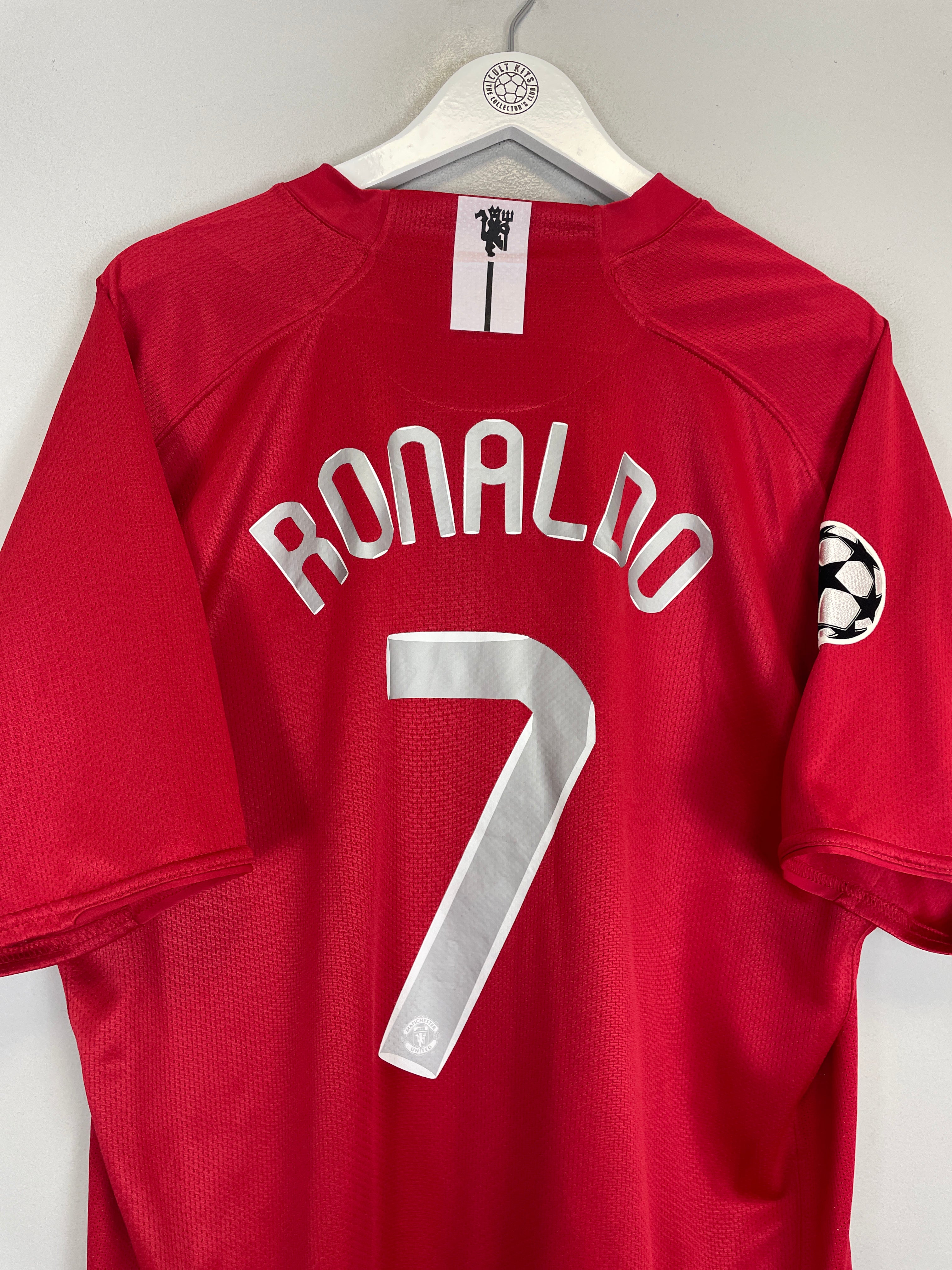 Shop 2007/08 MANCHESTER UNITED RONALDO #7 *C/L FINAL* HOME SHIRT (XXL) NIKE, classic football shirts, vintage football shirts & retro soccer jerseys at Cult Kits