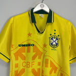 Shop 1994 BRAZIL #19 HOME SHIRT (M) UMBRO, classic football shirts, vintage football shirts & retro soccer jerseys at Cult Kits