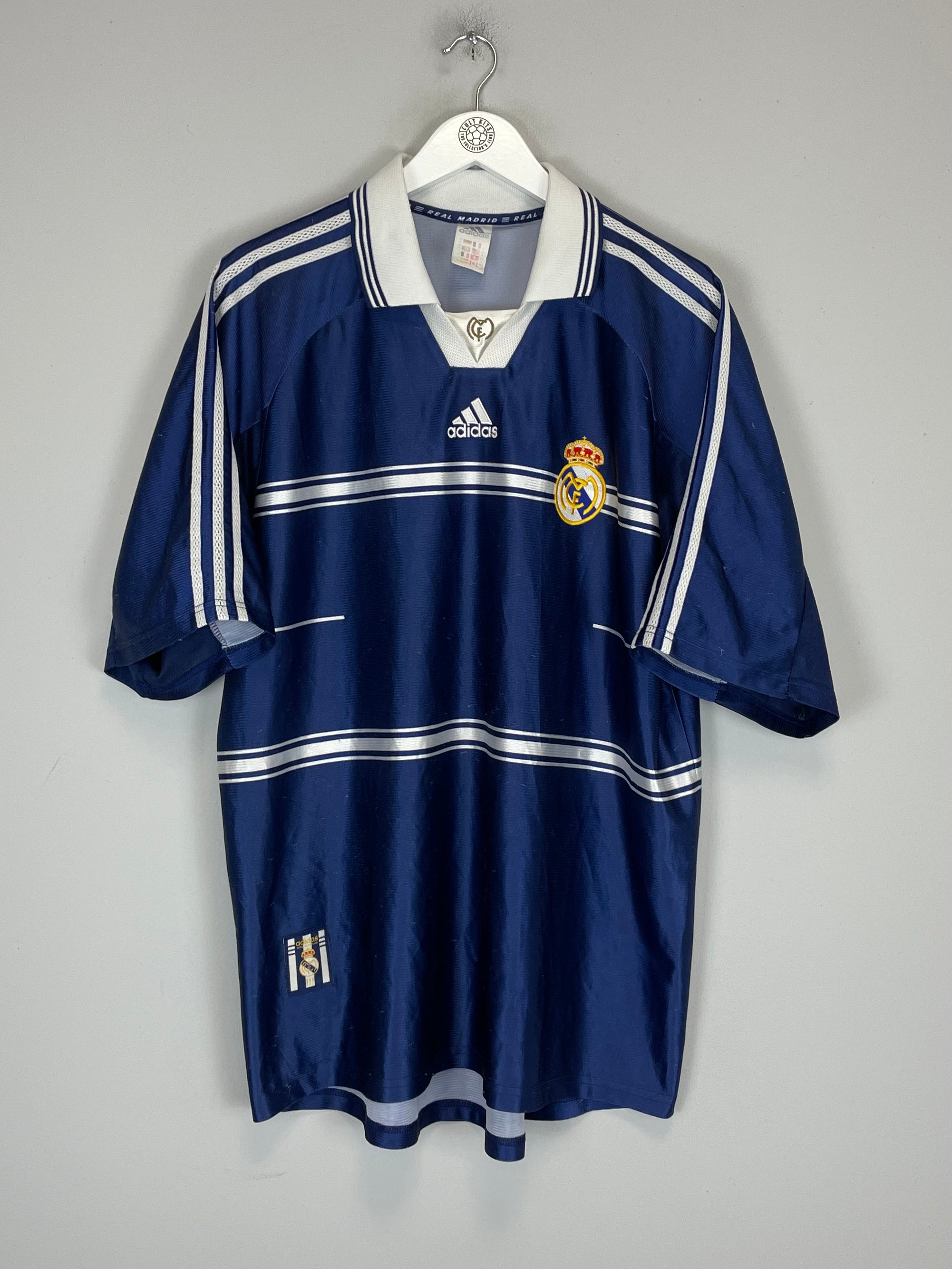 Shop 1998/99 REAL MADRID AWAY SHIRT (XL) ADIDAS, classic football shirts, vintage football shirts & retro soccer jerseys at Cult Kits