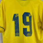 Shop 1994 BRAZIL #19 HOME SHIRT (M) UMBRO, classic football shirts, vintage football shirts & retro soccer jerseys at Cult Kits