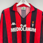 Shop 1989/90 AC MILAN L/S HOME SHIRT (XL) KAPPA, classic football shirts, vintage football shirts & retro soccer jerseys at Cult Kits
