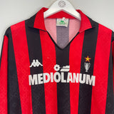 Shop 1989/90 AC MILAN L/S HOME SHIRT (XL) KAPPA, classic football shirts, vintage football shirts & retro soccer jerseys at Cult Kits