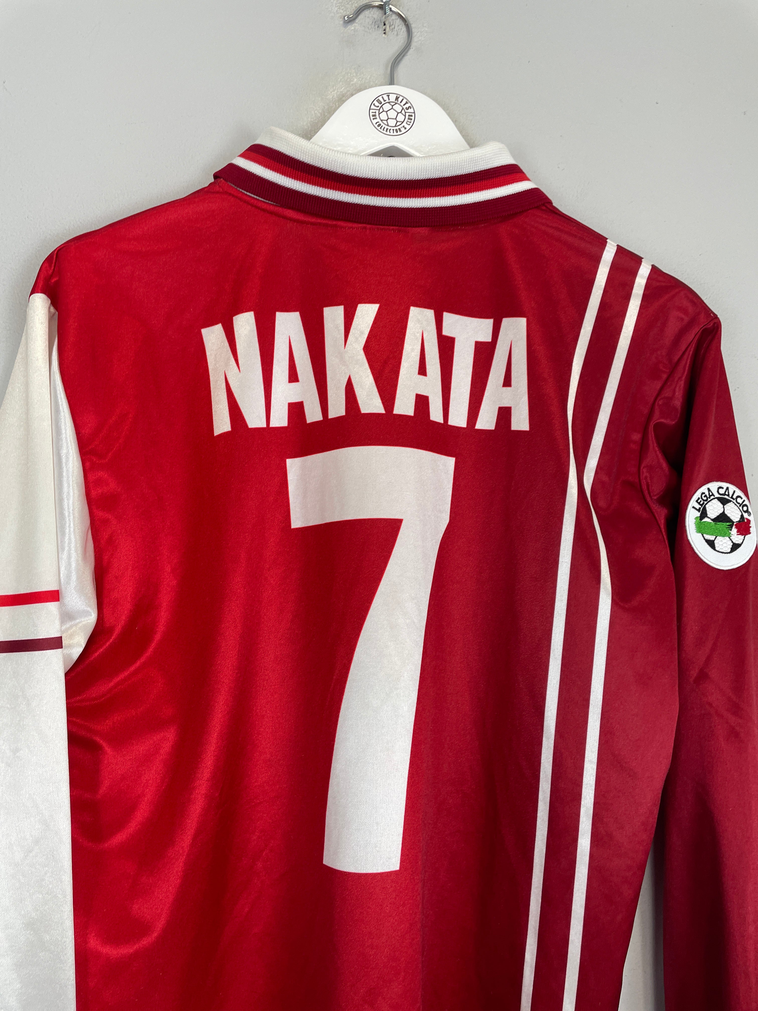 Shop 1998/99 PERUGIA NAKATA #7 L/S HOME SHIRT (L) GALEX, classic football shirts, vintage football shirts & retro soccer jerseys at Cult Kits