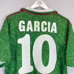 Shop 1994 MEXICO GARCIA #10 HOME SHIRT (L) UMBRO, classic football shirts, vintage football shirts & retro soccer jerseys at Cult Kits