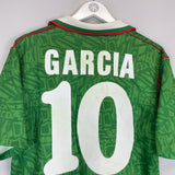 Shop 1994 MEXICO GARCIA #10 HOME SHIRT (L) UMBRO, classic football shirts, vintage football shirts & retro soccer jerseys at Cult Kits