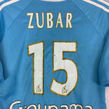 2006/07 MARSEILLE ZUBAR #15 *MATCH ISSUE+SIGNED* AWAY SHIRT (L) ADIDAS
