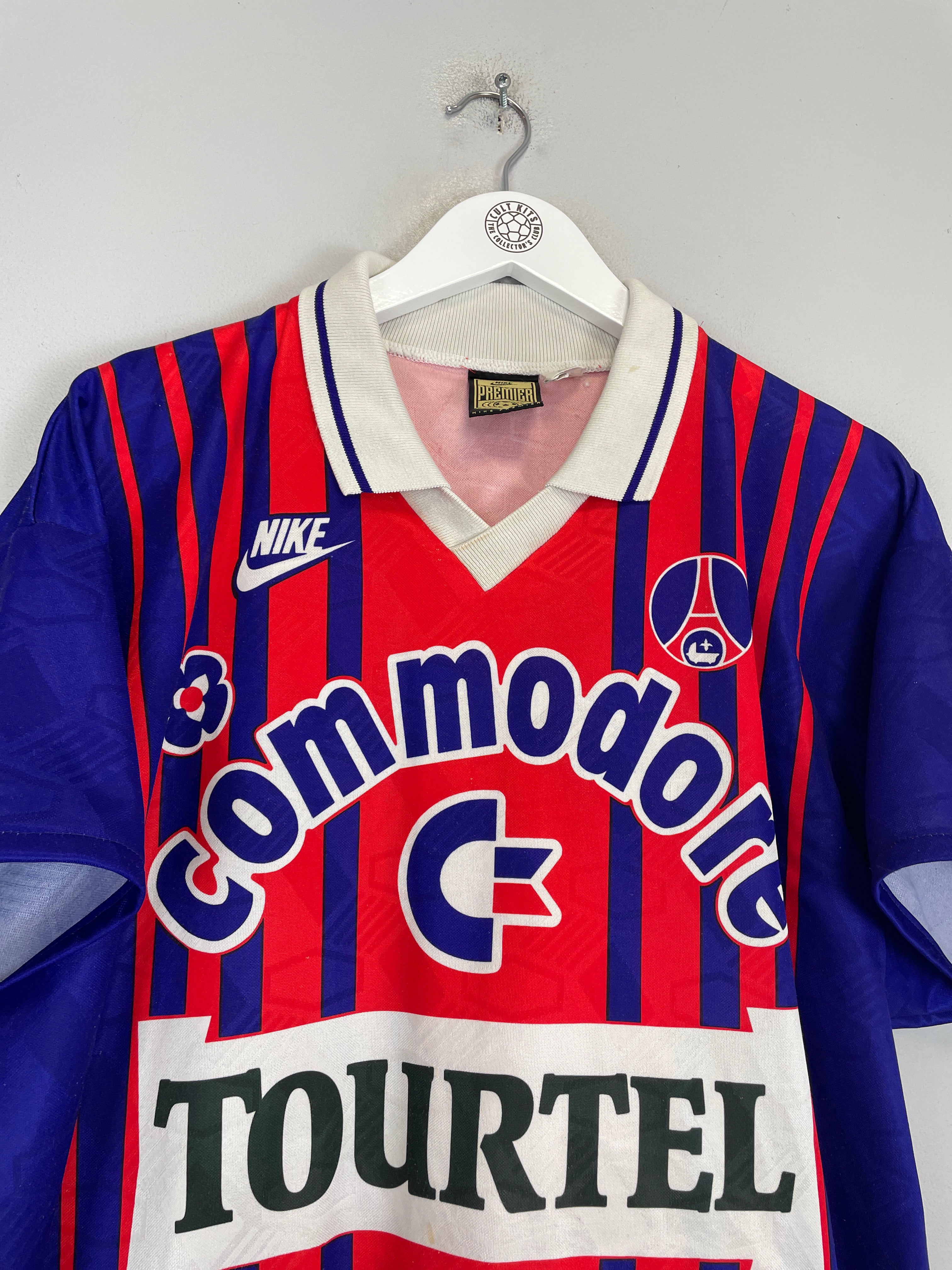 Shop 1993/94 PSG HOME SHIRT (XL) NIKE, classic football shirts, vintage football shirts & retro soccer jerseys at Cult Kits