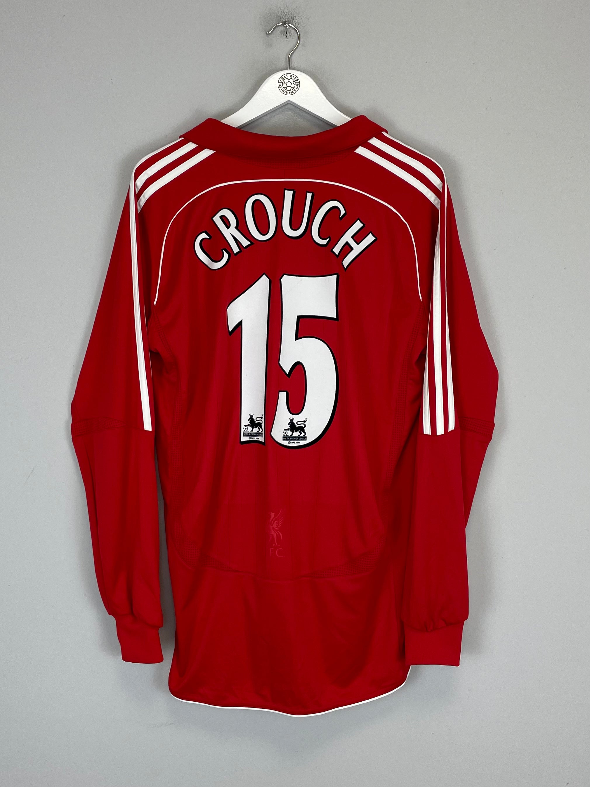 Shop 2006/07 LIVERPOOL CROUCH #15 L/S HOME SHIRT (L) ADIDAS, classic football shirts, vintage football shirts & retro soccer jerseys at Cult Kits