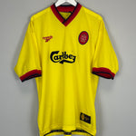 Shop 1997/99 LIVERPOOL GERRARD #28 AWAY SHIRT (XL) REEBOK, classic football shirts, vintage football shirts & retro soccer jerseys at Cult Kits