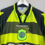 1996/97 CELTIC #9 AWAY SHIRT (XL) UMBRO