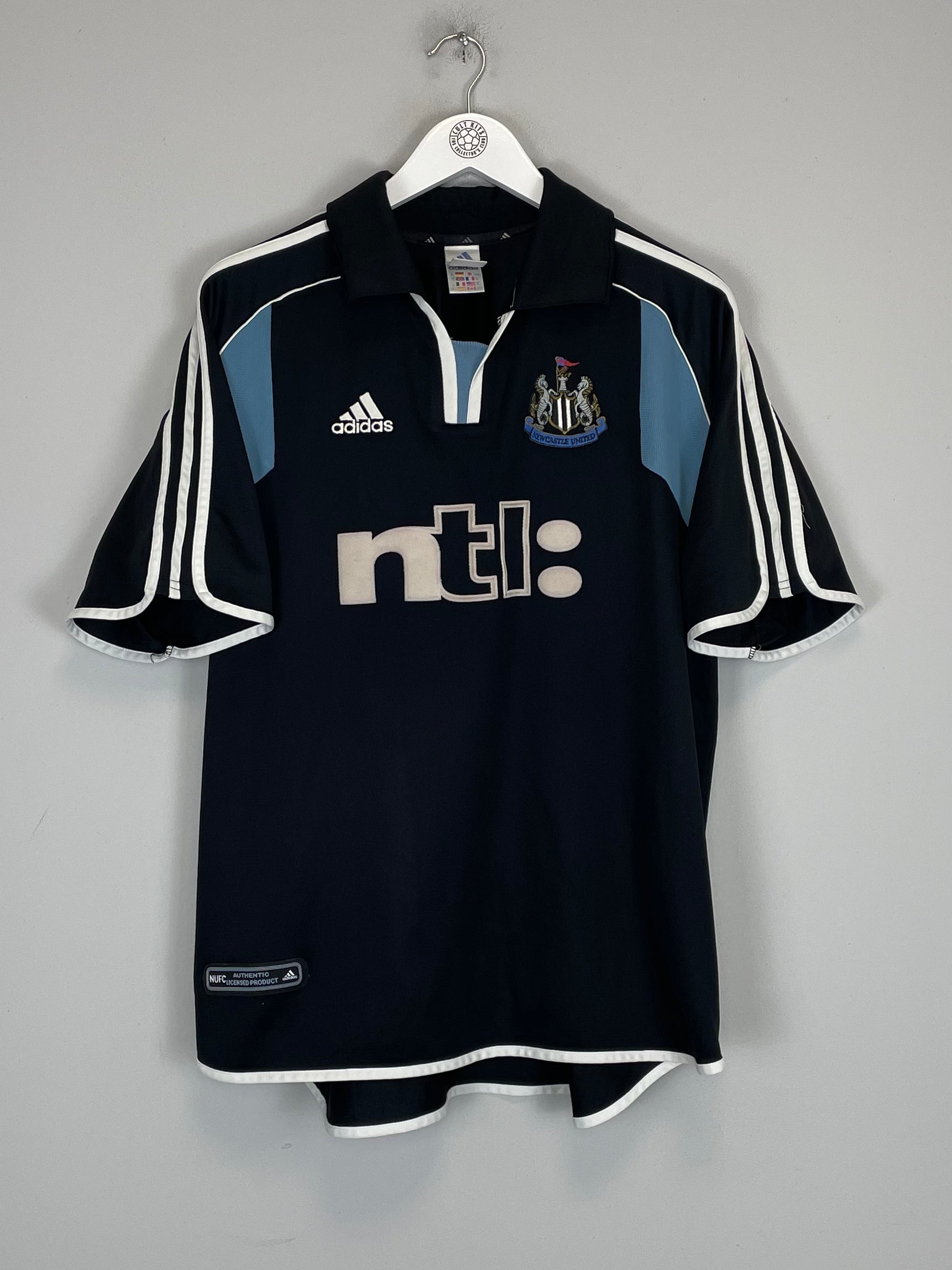 Shop 2000/01 NEWCASTLE SHEARER #9 AWAY SHIRT (XL) ADIDAS, classic football shirts, vintage football shirts & retro soccer jerseys at Cult Kits