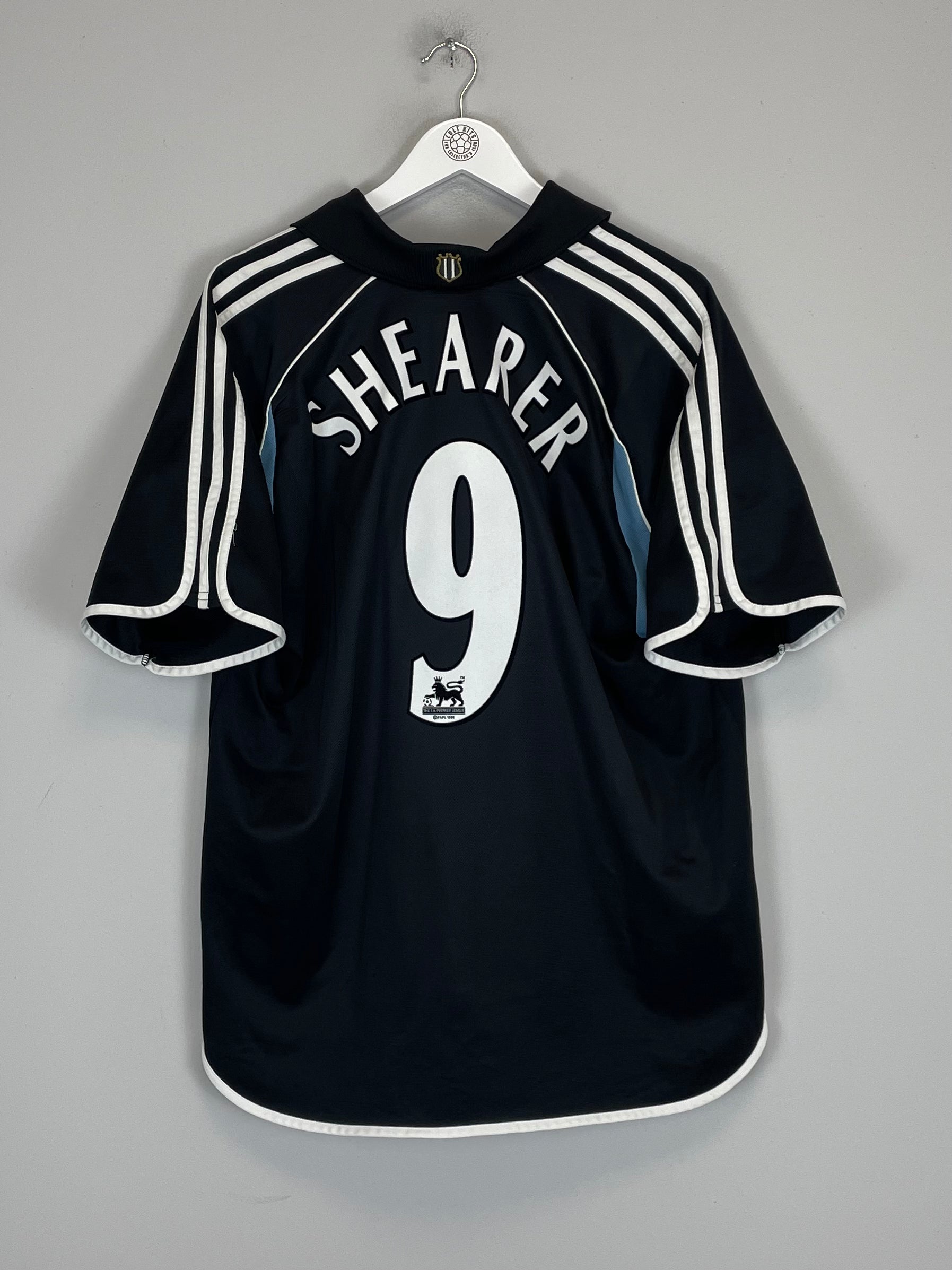 Shop 2000/01 NEWCASTLE SHEARER #9 AWAY SHIRT (XL) ADIDAS, classic football shirts, vintage football shirts & retro soccer jerseys at Cult Kits