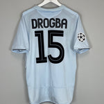 Shop 2005/06 CHELSEA DROGBA #15 C/L AWAY SHIRT (L) UMBRO, classic football shirts, vintage football shirts & retro soccer jerseys at Cult Kits