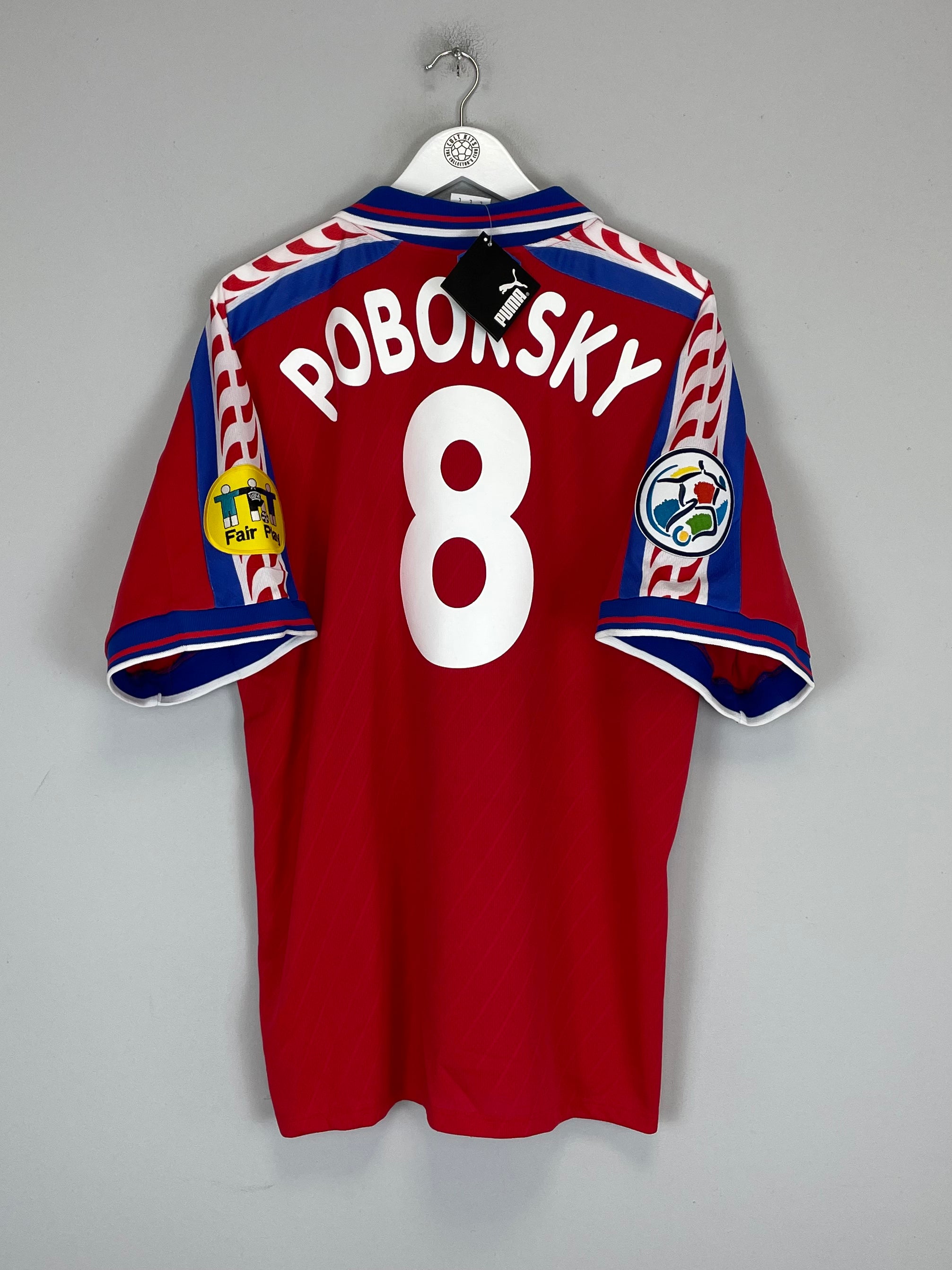 Shop 1996 CZECH REPUBLIC POBORSKY #8 *BNWT* HOME SHIRT (L) PUMA, classic football shirts, vintage football shirts & retro soccer jerseys at Cult Kits