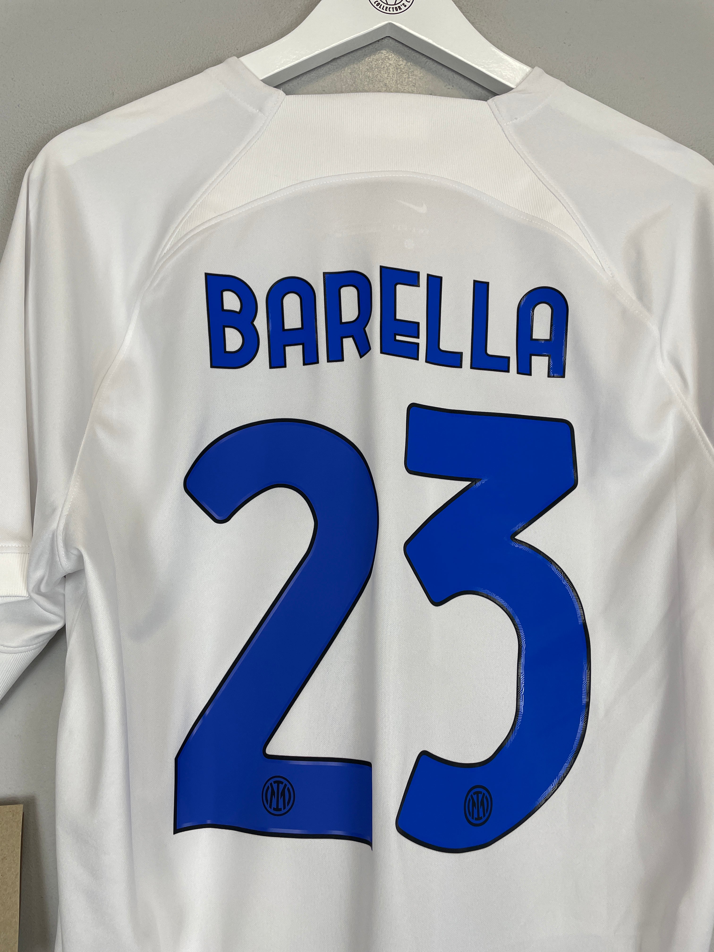 Shop 2023/24 INTER MILAN BARELLA #23 *BNWT* AWAY SHIRT (L) NIKE, classic football shirts, vintage football shirts & retro soccer jerseys at Cult Kits