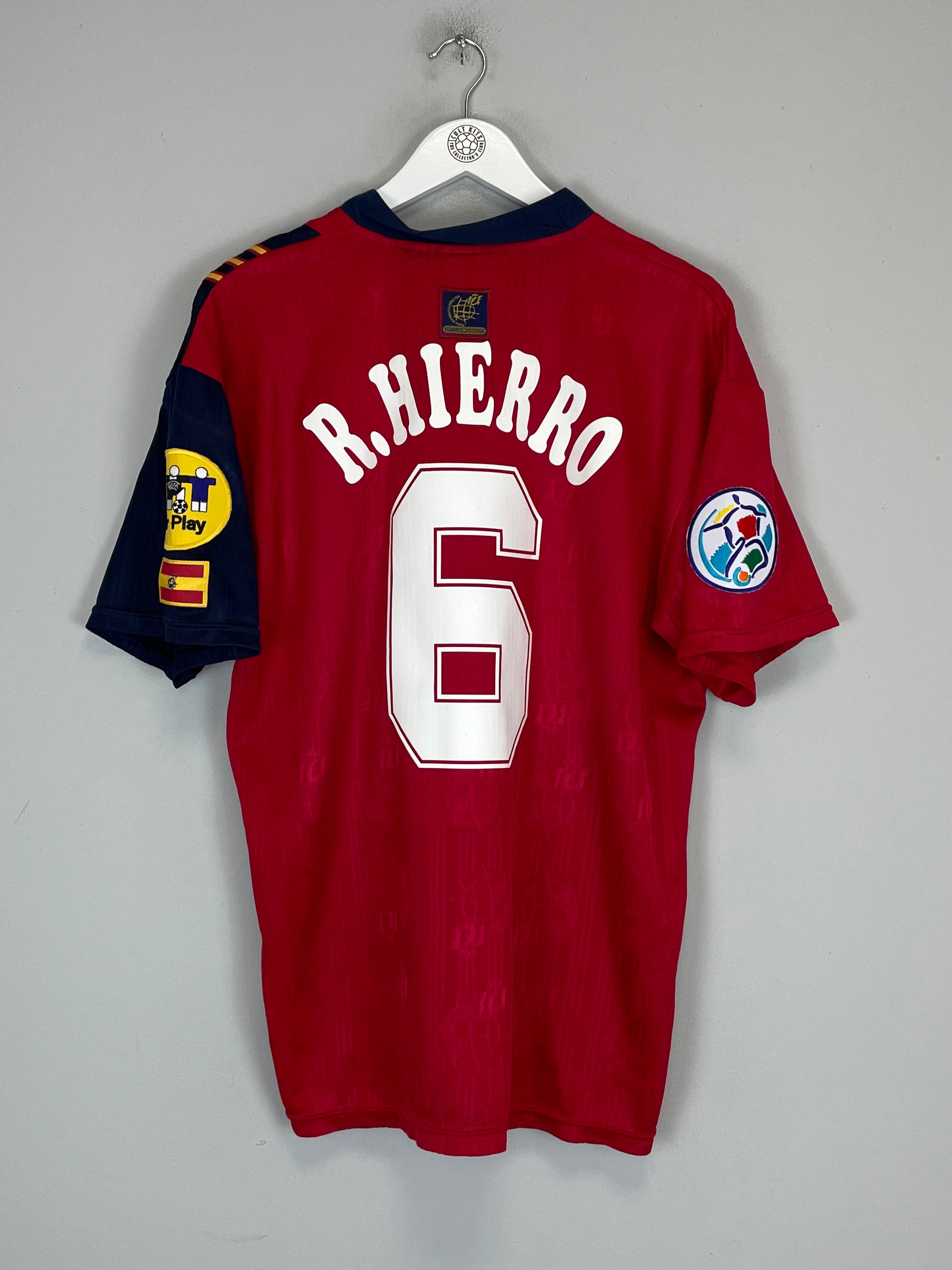 Shop 1996 SPAIN HIERRO #6 HOME SHIRT (L) ADIDAS, classic football shirts, vintage football shirts & retro soccer jerseys at Cult Kits